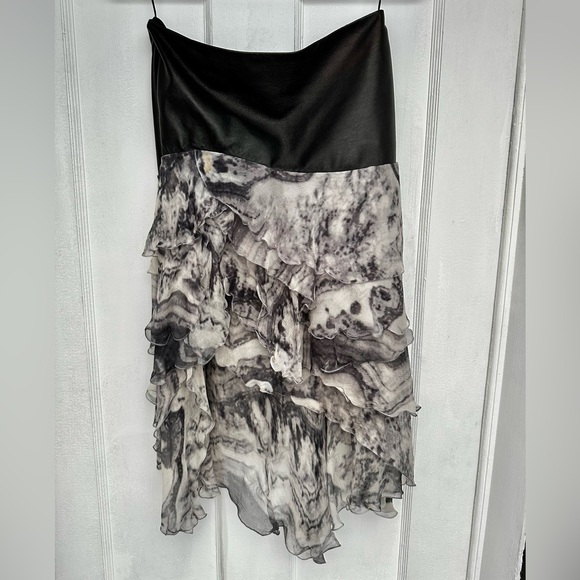 Carlos Miele Skirt, leather, silk, small - Picture 2 of 5